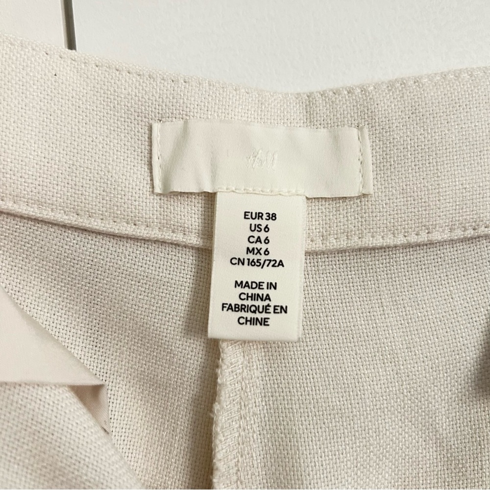 H&M Cream Dress Pants in Woven fabric - Picture 4 of 5